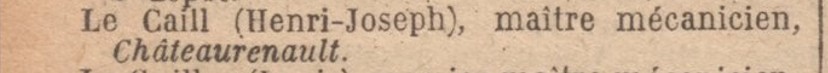 Henri Joseph Le Caill - CHATEAURENAULT