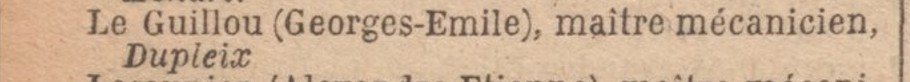 Georges Emile Le Guillou - DUPLEIX