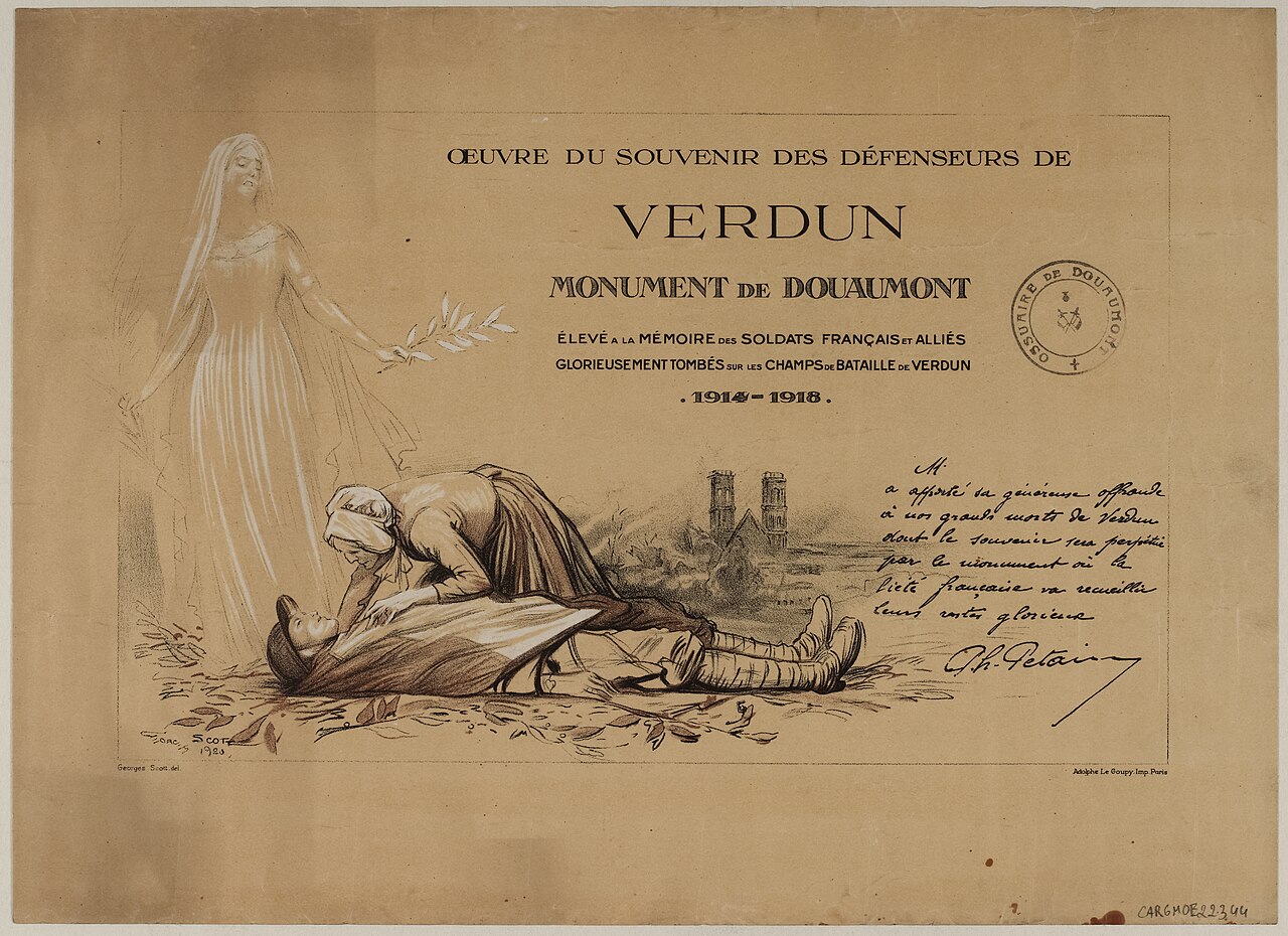 Œuvre du Souvenir des Défenseurs de Verdun – Monument de Douaumont. <br />Source photo : Wikicommons.