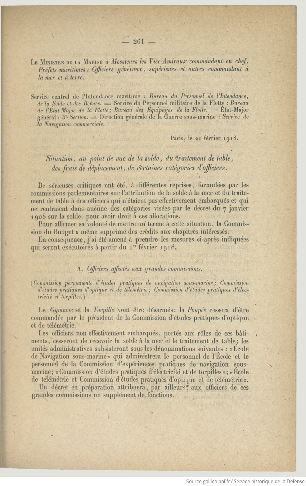TORPILLE - Commission d'études pratiques d'électricité et torpilles