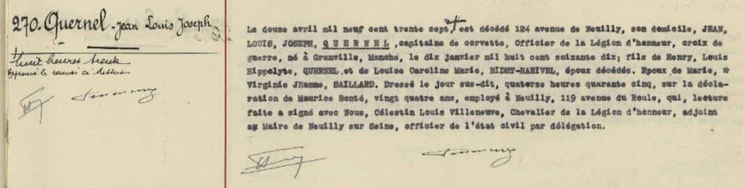 QUERNEL (J.-L.-J.) - Décès - .JPG