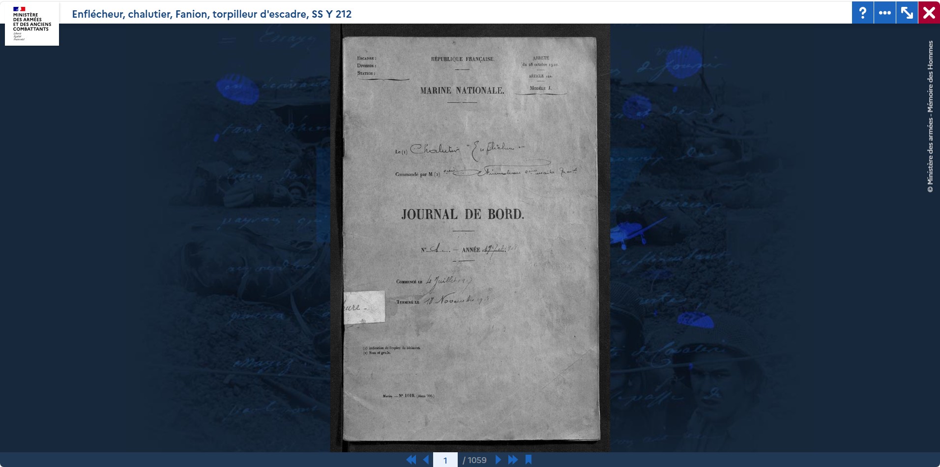 ENFLECHURE - Chalutier - Journal de bord