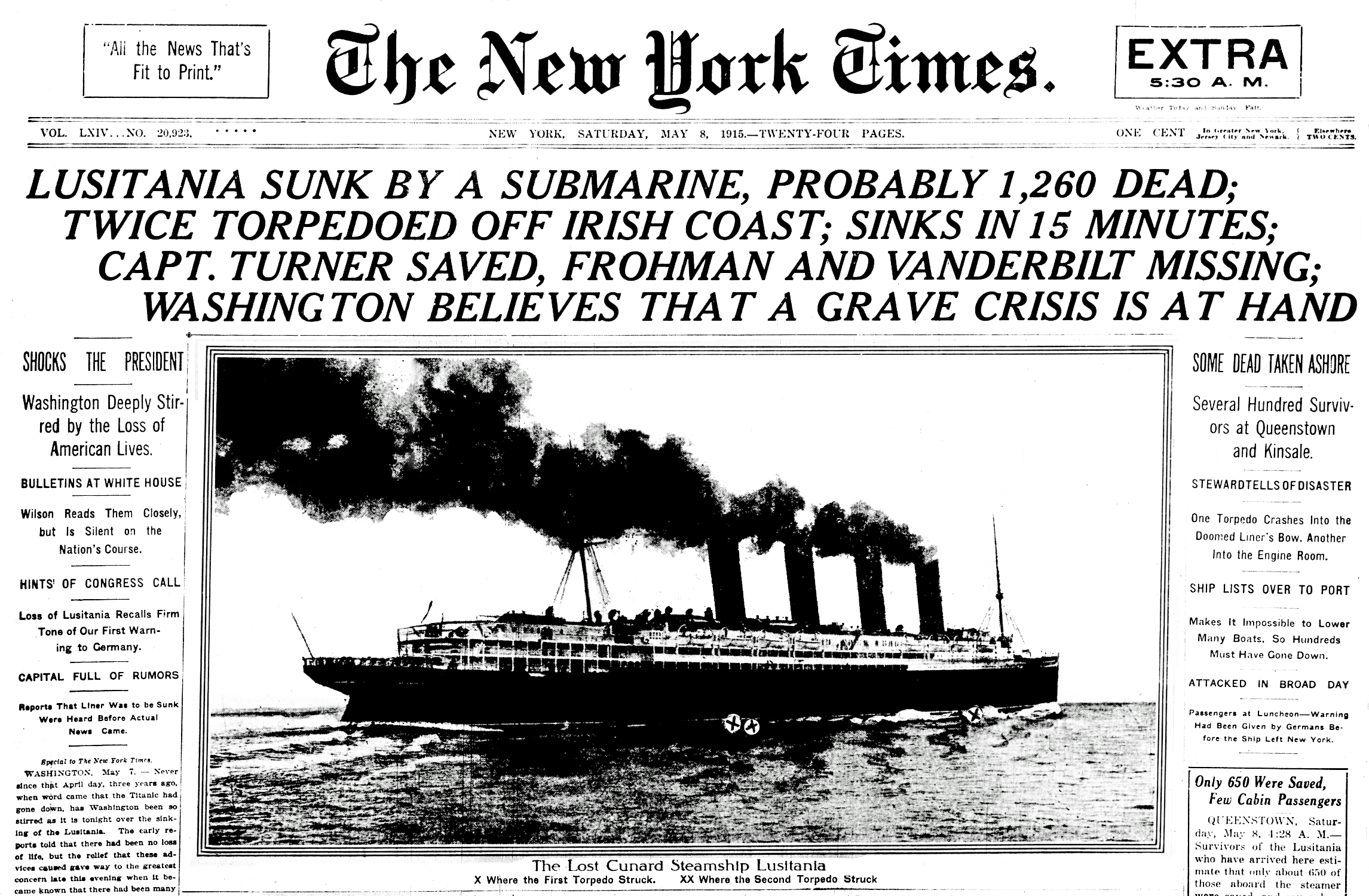 The New York Times, 8 mai 1915.