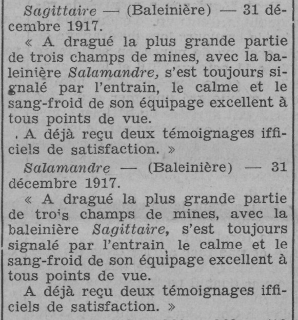 Patrouilleur SAGITTAIRE - 1917