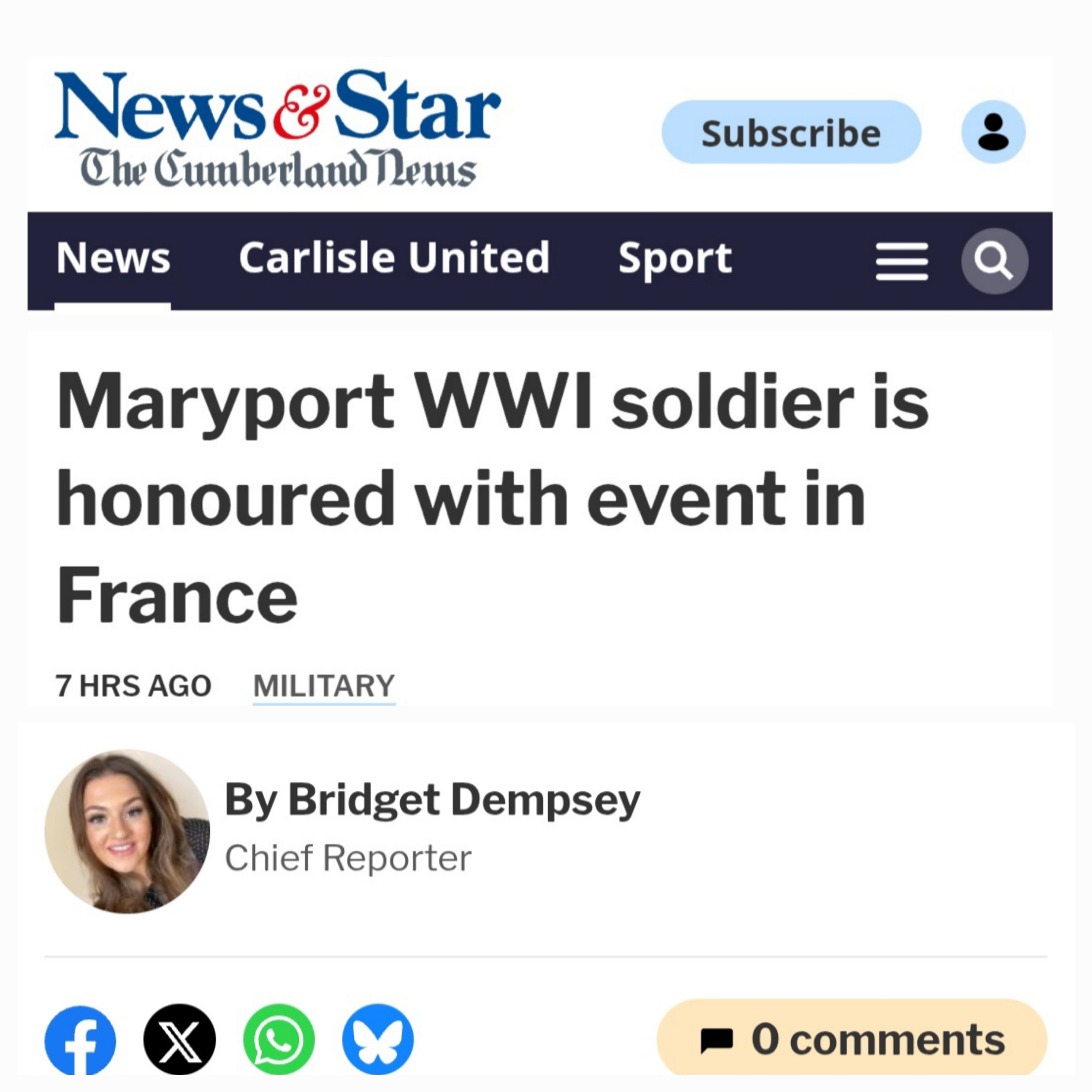 News &amp; Star, Carlisle, Angleterre. Capture d'écran.
