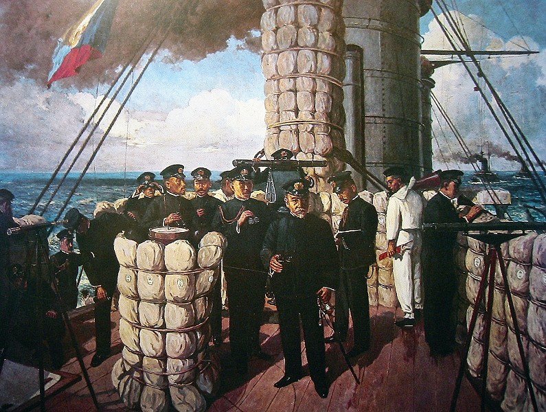 MIKASA amiral Togo à bord du Mikasa 1905 5 27.jpg