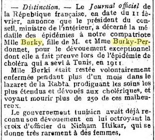 BURKY_Mlle_medaille_epidemies_LeJournalDeGeneve_21fevr1913.JPG