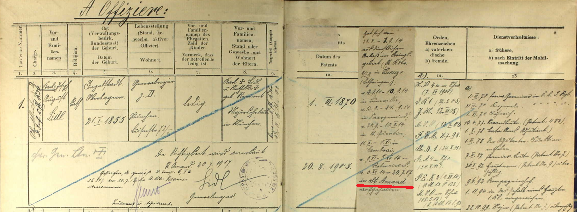 oberst LIDL kommandant saint amand 1914 bis 1917.png