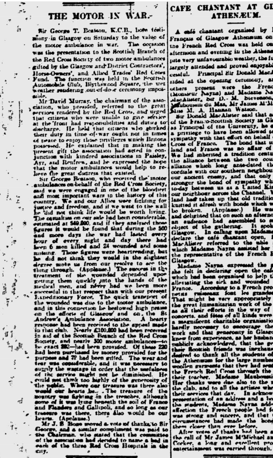 Glasgow Herald, 14 février 1916.