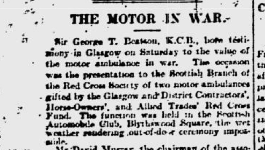 Glasgow Herald, 14 février 1916.