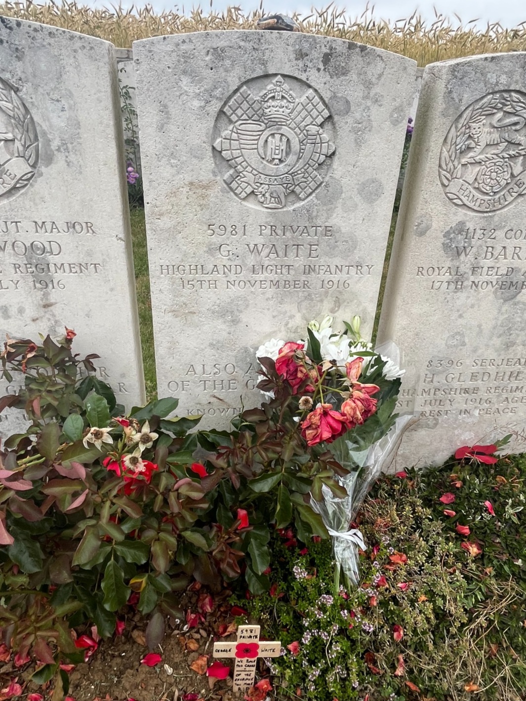 Redan Ridge Cemetery N° 2, Beaumont-Hamel, Somme, France. Photographie Ritchie Conaghan.