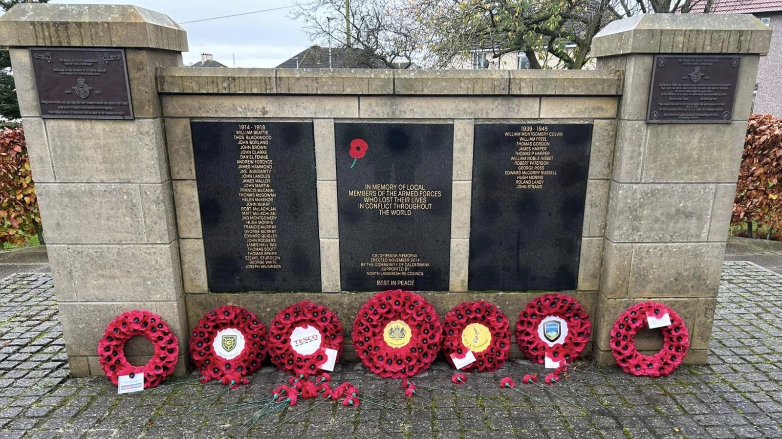 Mémorial Calderbank, Lanarkshire, Écosse. <br />Photo Ritchie Conaghan.
