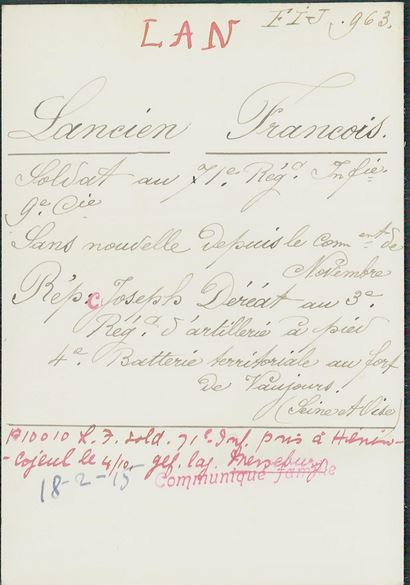 fiche prisonnier François Lancien