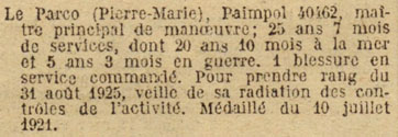 LE PARCO Pierre Marie - J.O. 1-I-1926 - L.H. - .jpg
