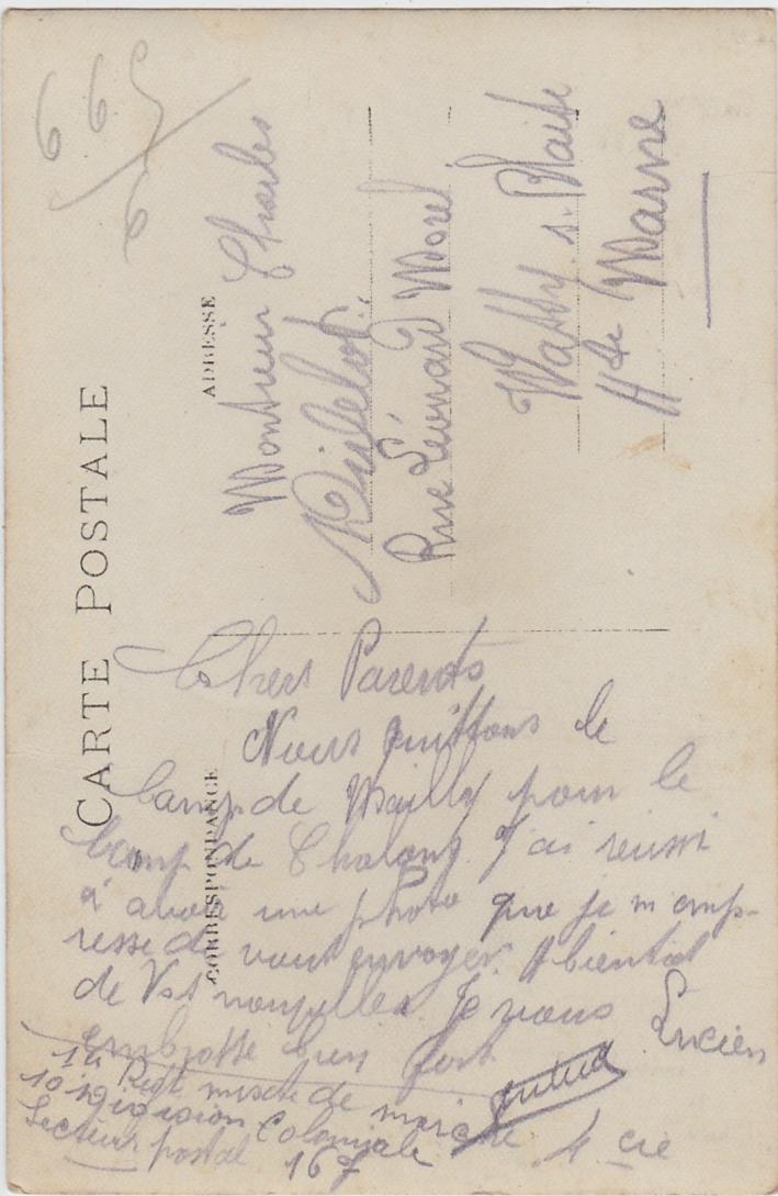 verso carte postale