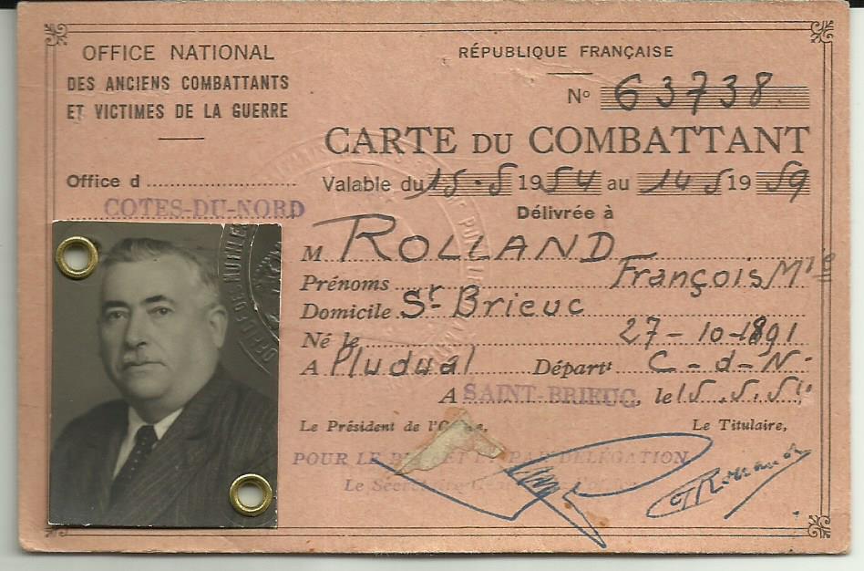 1954 - FRANÇOIS ROLLAND CROIX DU COMBATTANT.jpg
