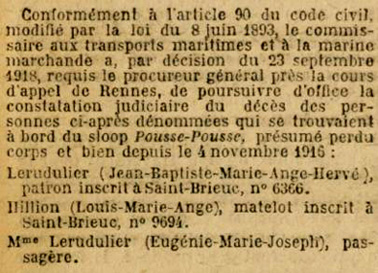 POUSSE-POUSSE - J.O. 25-IX-1918 - Disparus - .jpg