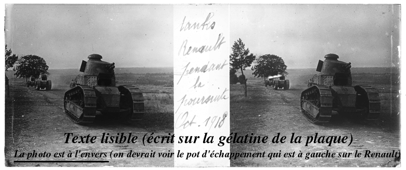 Guerre 14-18 deux photos tank détruits photo stéréo sur verre (WW1) Guerre 14-18 deux photos tank détruits photo stéréo sur verre (WW1)