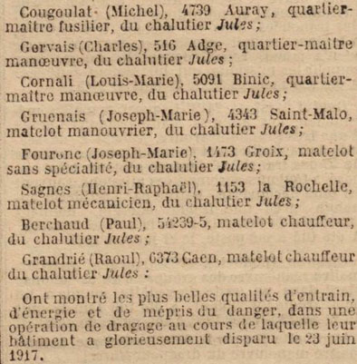 Résultat de recherche d'images pour "Patrouilleur auxiliaire JULES 1917"